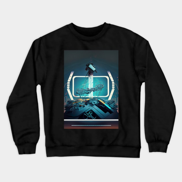 Virtuous Code Breaker - Hacker Art Crewneck Sweatshirt by Salaar Design Hub